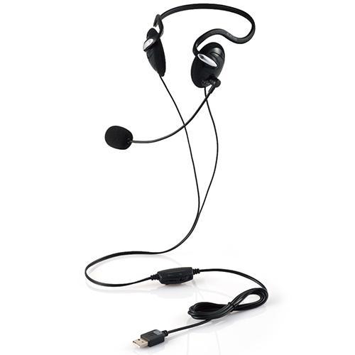 エレコム(ELECOM) HS-NB03SUBK ブラック 両耳用 ネックバンド型ヘッドセット ダイ...