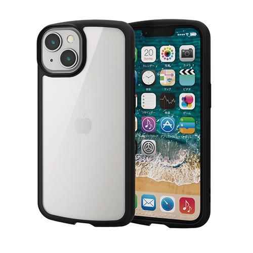 エレコム(ELECOM) PM-A22ATSLFCBK ブラック iPhone 14/13用 ハイブ...