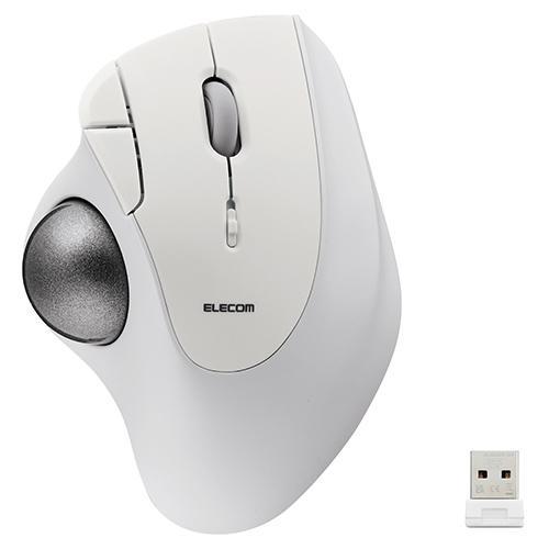 エレコム(ELECOM) M-IT10DR-WH ホワイト トラックボール マウス 無線 5ボタン ...