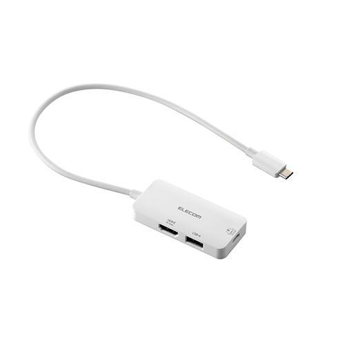 エレコム(ELECOM) DSTC31WH ホワイト ドッキングステーション3in1充電+映像出力