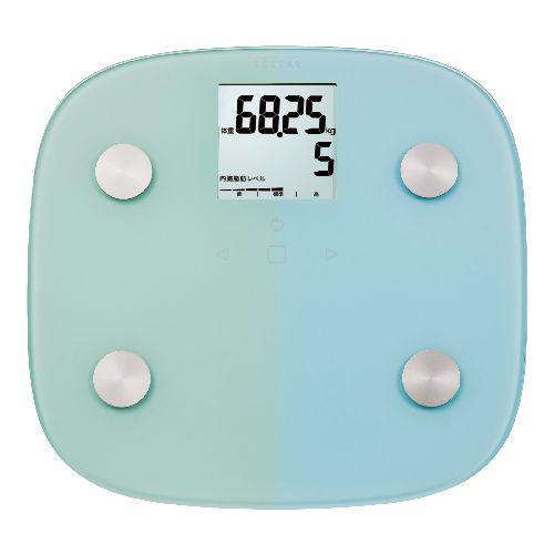 エレコム(ELECOM) HCS-FS010BU ブルー 体重計 体組成計 【内臓脂肪レベル/BMI...
