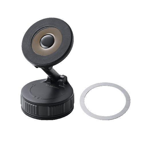 エレコム(ELECOM) P-CARS16BK ブラック スマホホルダー 車 MagSafe対応 強...