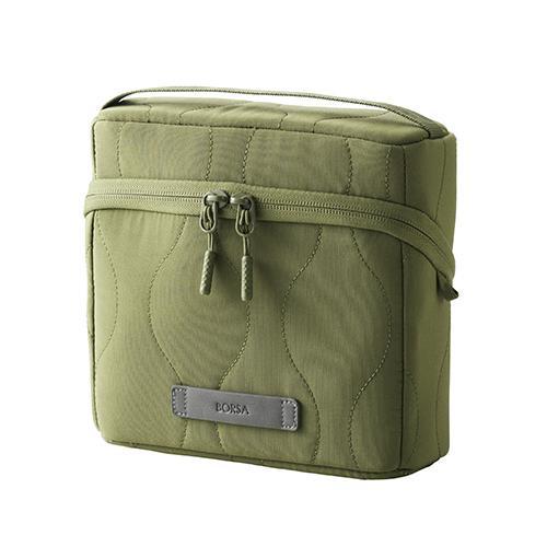 エレコム(ELECOM) BMA-QTGPSGN カーキ ガジェットポーチ 大容量 自立型 ハンドル...