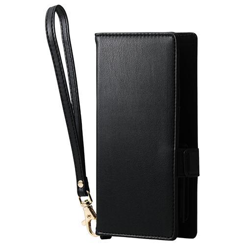 エレコム(ELECOM) P-06PLFY4BK ブラック スマホケース 手帳型 多機種スマホ対応 ...