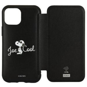 グルマンディーズ SNG-611B iPhone 13 mini/12 mini用ケース IIIIfit Flip ピーナッツ スヌーピー