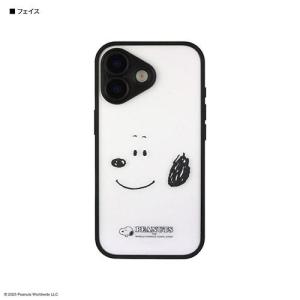 グルマンディーズ(gourmandis) SNGG-170B フェイス ピーナッツ スヌーピー IIIIfit プランプフレーム iPhone17 対応 ケース