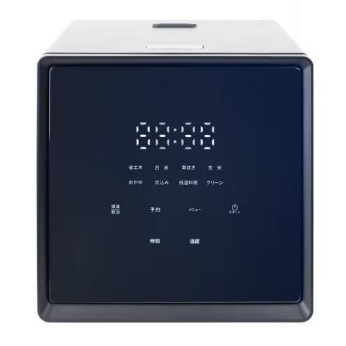 山善(YAMAZEN) NEJS-072CM-B ブラック マイコン炊飯器 4合炊き キューブ型 低...