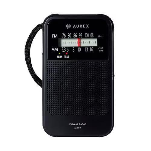 Aurex(オーレックス) AX-HR10-K ブラック LEDライト付きホームラジオ FM/AM ...
