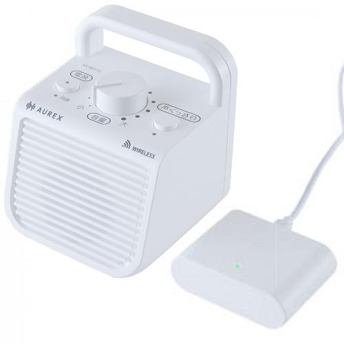 Aurex(オーレックス) AX-WST10-W ホワイト 無線モノラルタイプのテレビ用スピーカー ...