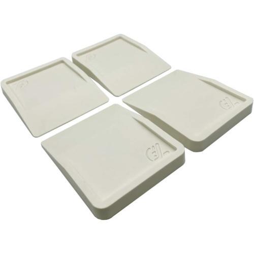 タツフト TFi-7015W 冷蔵庫キズ凹み防止ゴムマット 白 高さ10mm 耐荷重400kg 4個...