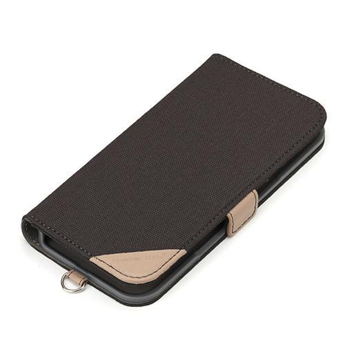PGA PG-24AFP09GY キャンバス/チャコールグレー iPhone16用 フリップカバー