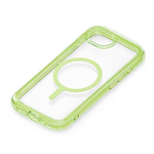 PGA PG-25KMA06GR ネオングリーン iPhone 16e用 MagSafe対応 エアク...
