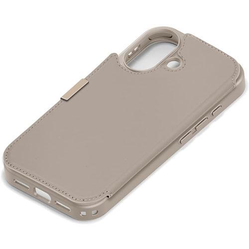 PGA PG-25ABF02BE ベージュ iPhone 17用 バックフリップケース 横開きタイプ