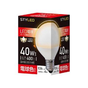 STYLED(スタイルド) SDG40L1 LED電球 ボール電球形 G70(電球色) E26口金 40W形相当 400lm｜eccurrent