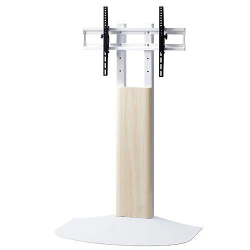 朝日木材加工 WS-B840-NA ナチュラル木目&amp;ホワイト 壁寄せテレビスタンド