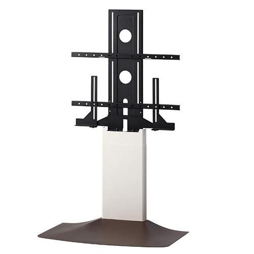 朝日木材加工 WS-F820-WD ホワイト&amp;ダークブラウン 壁寄せテレビスタンド 48〜77V推奨