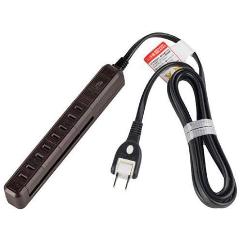 エルパ(ELPA) WBS-SL402SB-WD 木目 耐雷スリム回転タップ 4個口 上挿し 2m