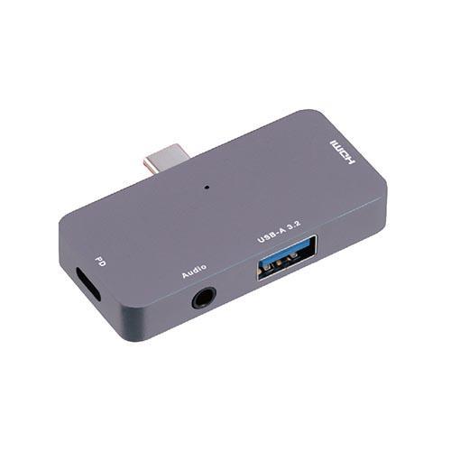 ナカバヤシ UD-C02-GY グレー Type-Cドッキングステーション 3.5mm 4極付き