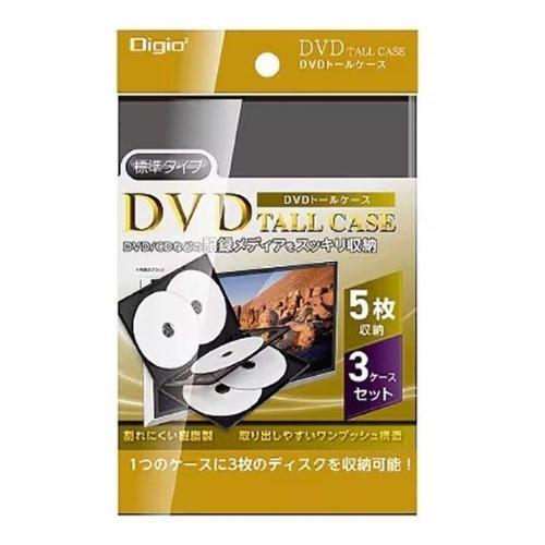 ナカバヤシ DVD-T015-3-W ホワイト DVDトールケース1ケース5枚収納 3パック