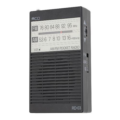 ナカバヤシ RD-03 BK ブラック ポケットラジオ 単3電池タイプ AM/FM・FMワイド対応 ...