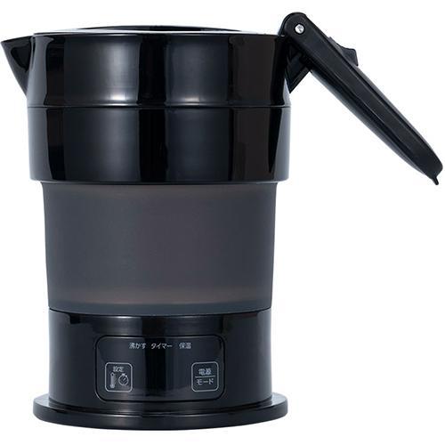 ミヨシ MBE-TK04/BK ブラック 折りたためるケトル 600ml