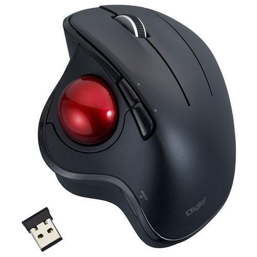 ナカバヤシ MUS-TRIF180BK ブラック 無線 親指5ボタン光学式トラックボール