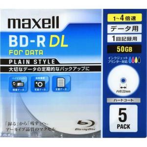 マクセル(maxell) BR50PPLWPB.5S データ用 BD-R DL 50GB 1回記録 プリンタブル 4倍速 5枚｜eccurrent