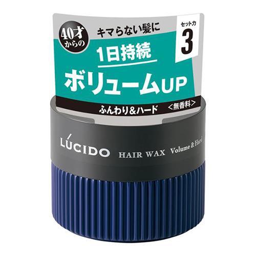 マンダム(mandom) LUCIDO ヘアワックス ボリューム&amp;ハード 無香料 無着色 80g