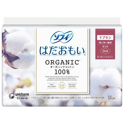 ユニ・チャーム(unicharm) ソフィ はだおもい オーガニックコットン 特に多い昼用 羽つき ...