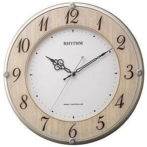 RHYTHM リズム クロック アラカルト538 電波掛け時計 8MY538SR13