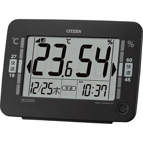 シチズン(CITIZEN) シチズン 環境目安表示付きデジタル電波時計 黒
