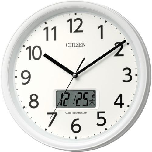 RHYTHM リズム 8FYA05-003 ホワイト 電波掛け時計 温度 湿度 カレンダー 連続秒針...