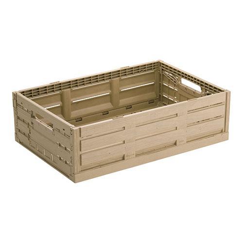 太幸 木目調折りたたみコンテナー 6416