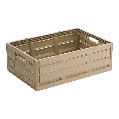 太幸 木目調折りたたみコンテナー 6419