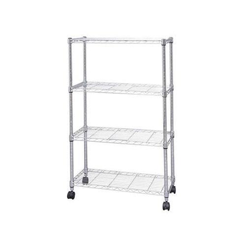 アイリスオーヤマ(Iris Ohyama) SE-7512 クロムメッキ メタルシェルフ 4段 幅7...
