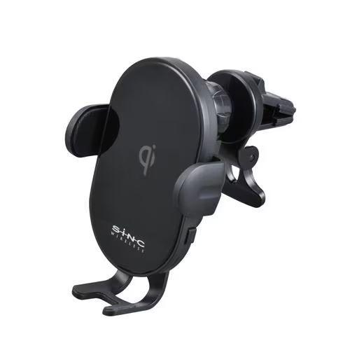 セイワ D598 ブラック オートワイヤレスQiスマホホルダーAC