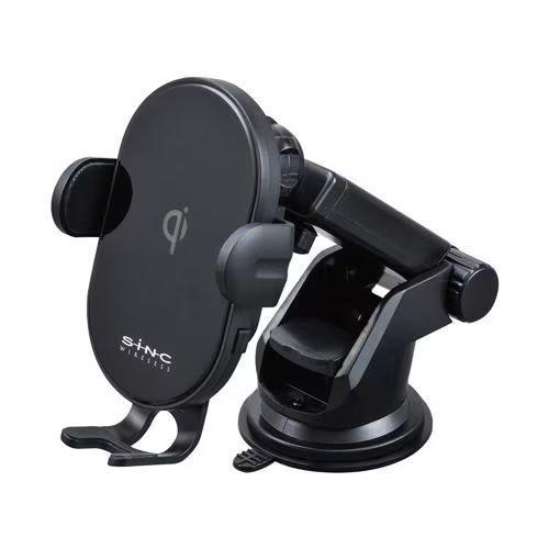 セイワ D599 ブラック オートワイヤレスQiスマホホルダー吸盤