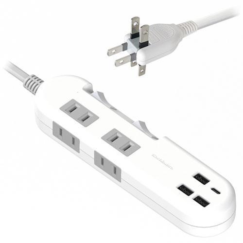 カシムラ(Kashimura) AC-022-WH ホワイト 電源タップ 4個口 上挿し2・横挿し2...