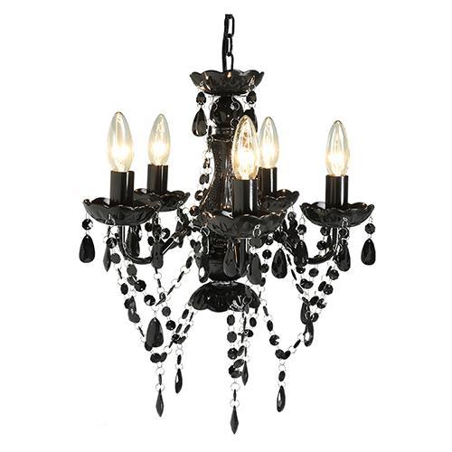 萩原 NL-8605BK ブラック シャンデリア５灯 NL8605BK[代引不可]