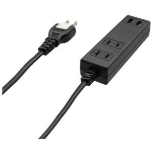 オウルテック OWL-OTA2U2S20-BK Smart IC搭載 急速充電2.4A出力対応 OAタップ 2個口 2m