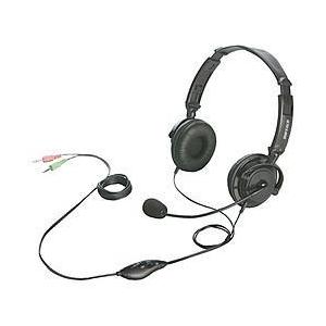 バッファロー(BUFFALO) BSHSH12BK ブラック 両耳ヘッドバンド式ヘッドセット 半密閉...