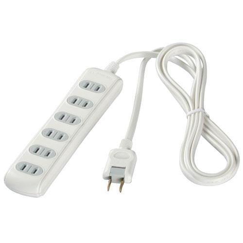 バッファロー(BUFFALO) 2ピン式電源タップ 6個口 2m BSTAPSH2620WH ホワイ...