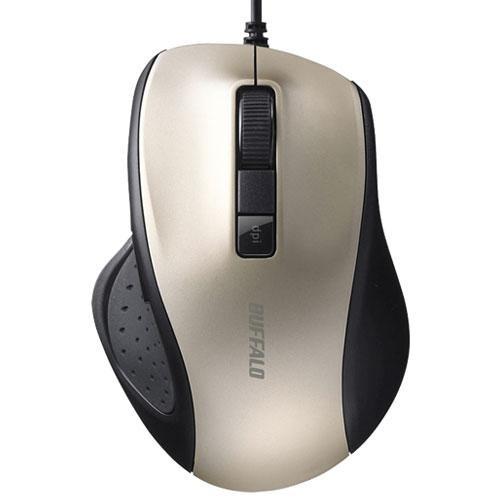 バッファロー(BUFFALO) BSMBU300GD ゴールド USB 有線BlueLED光学式マウ...