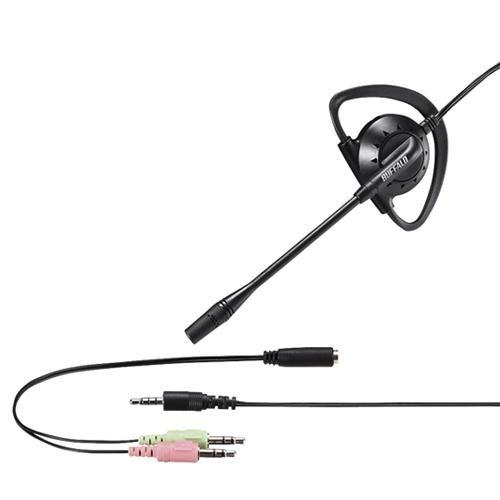 バッファロー(BUFFALO) BSHSECM110BK ブラック 片耳イヤフック式ヘッドセット
