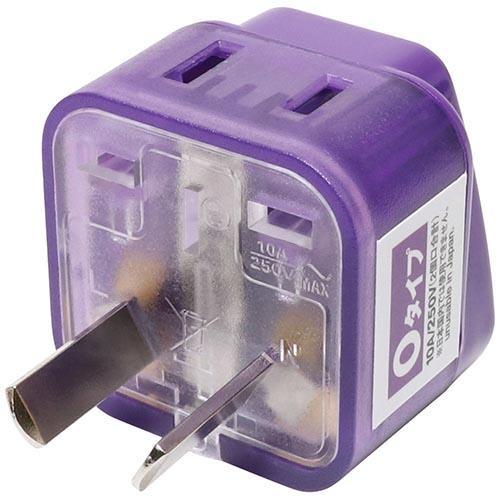 ミヨシ MBA-WO Oタイプ 海外電源変換アダプタ Wコンセント