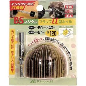 イチグチ 50601 ネジタルフラップU型ホイル 六角軸 50X40/6.3 ＃60