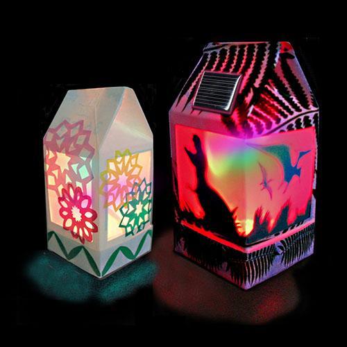 エレキット JS-6114F 牛乳パックソーラーランタン フルカラー