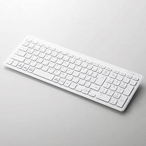 エレコム(ELECOM) TK-FBP101-WH(ホワイト) Bluetoothキーボード パンタグラフ 薄型 コンパクト｜eccurrent