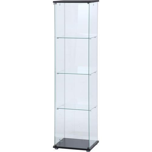 不二貿易  【組立品】ガラスコレクションケース（クリア）４段 ＴＭＧ−Ｇ１３０ 98880【代引・日...