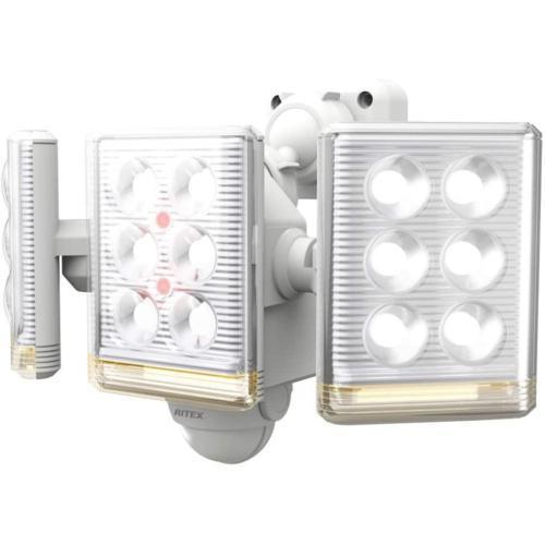 ムサシ(musashi) LED-AC3027 9W×3灯 フリーアーム式LEDセンサーライト リモ...